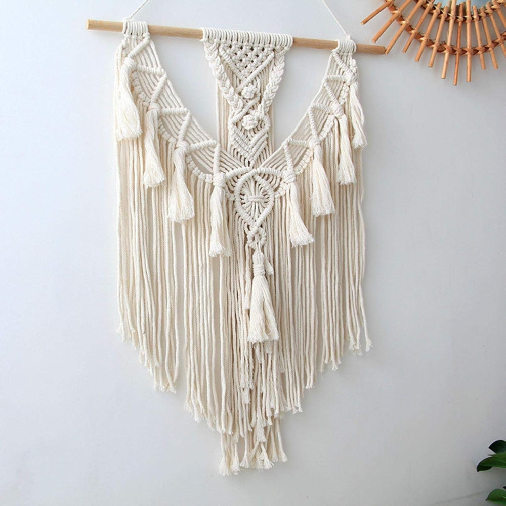 Fringed Geometric Wall Hanging Macrame — product close-up
