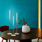 Sleek Metallic Candle Holders | 3 Pcs Set — product close-up