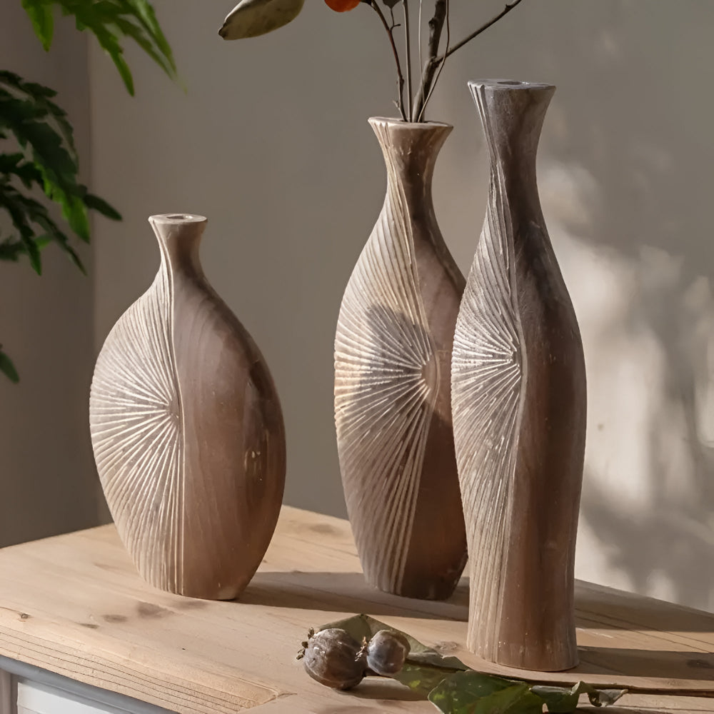 Sierra Grove Wooden Vase — main product photo
