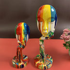 Female Thinker Colourful Art Sculpture — product in use