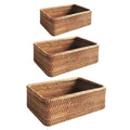 Artisan Rectangular Rattan Storage Basket — alternate angle view