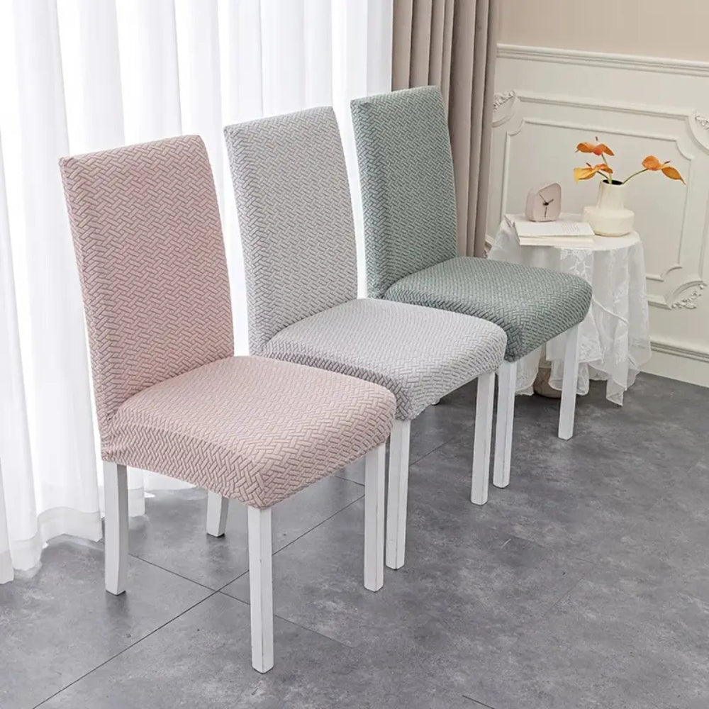 Sylva Jacquard Velvet Stretch Dining Chair Cover — product detail view