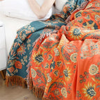 Marigold Reversible Throw Blanket — product detail view