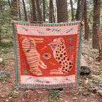 Leopard Woven Tassel Blanket — product feature detail