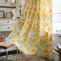 Sunshine Blooms Floral Tasseled Curtain — additional view