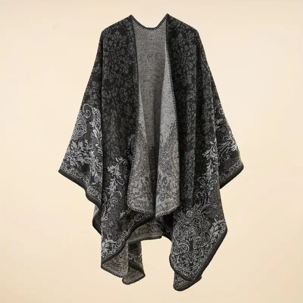 Baroque Pattern Warm Blanket Shawl — lifestyle shot