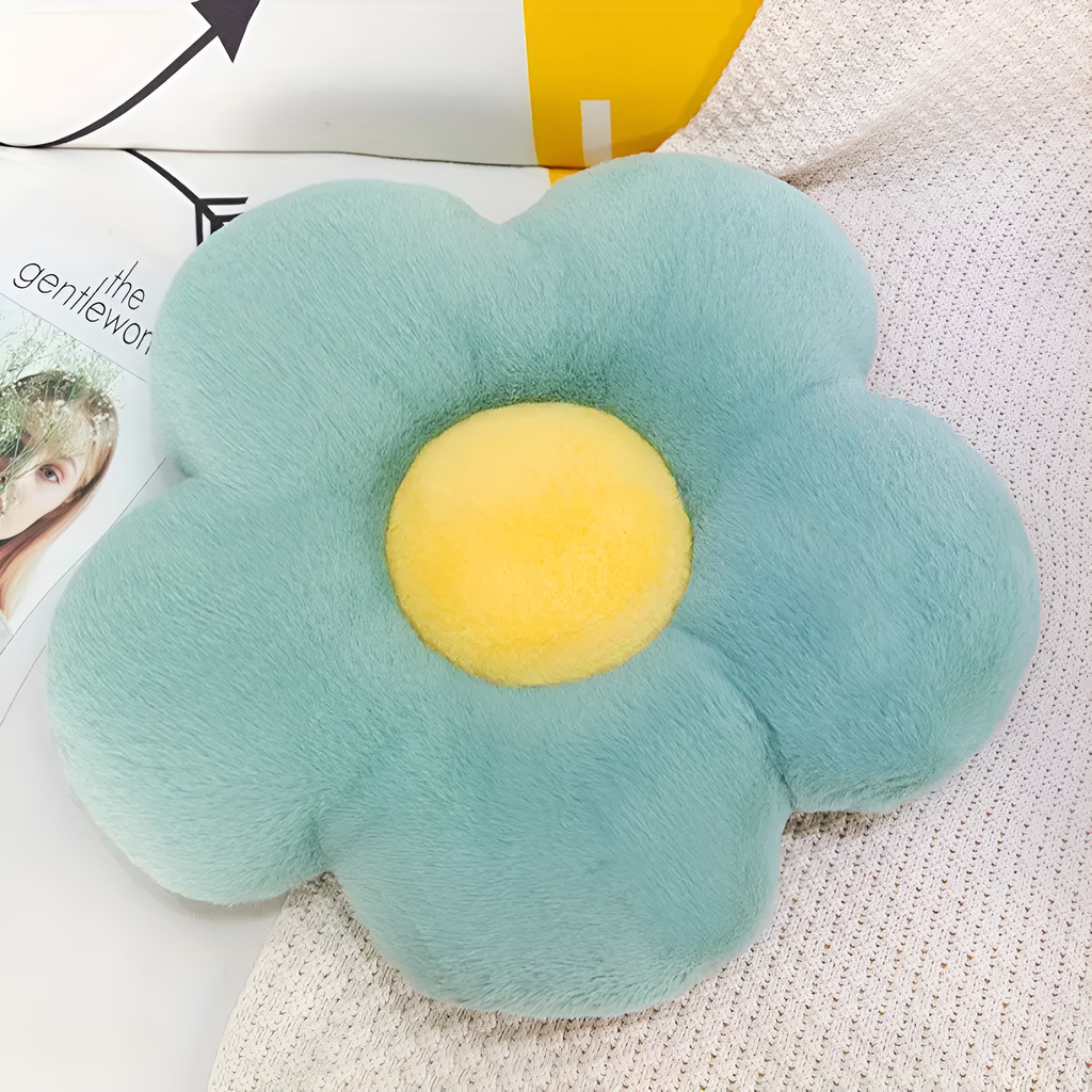 Plush Flower Seating Cushion — alternate angle view