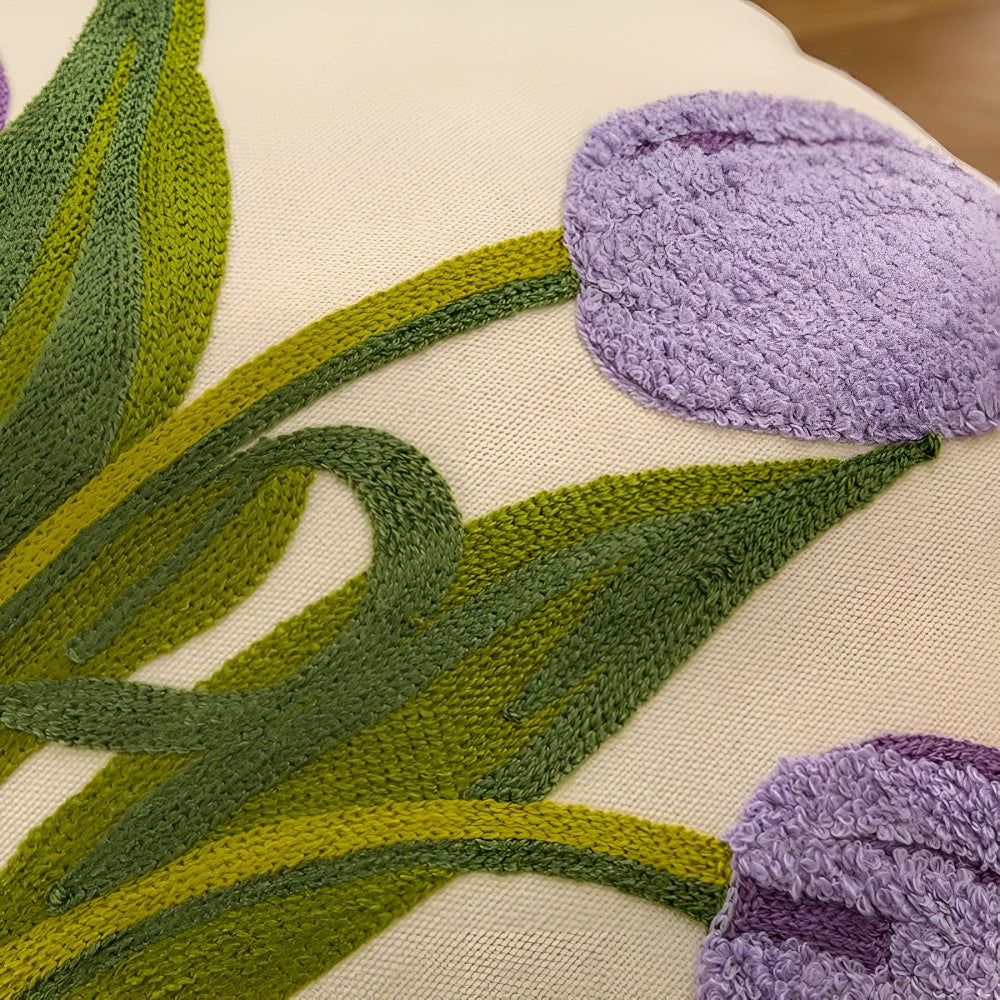 Blooming Tulip Cushion Cover — product in use