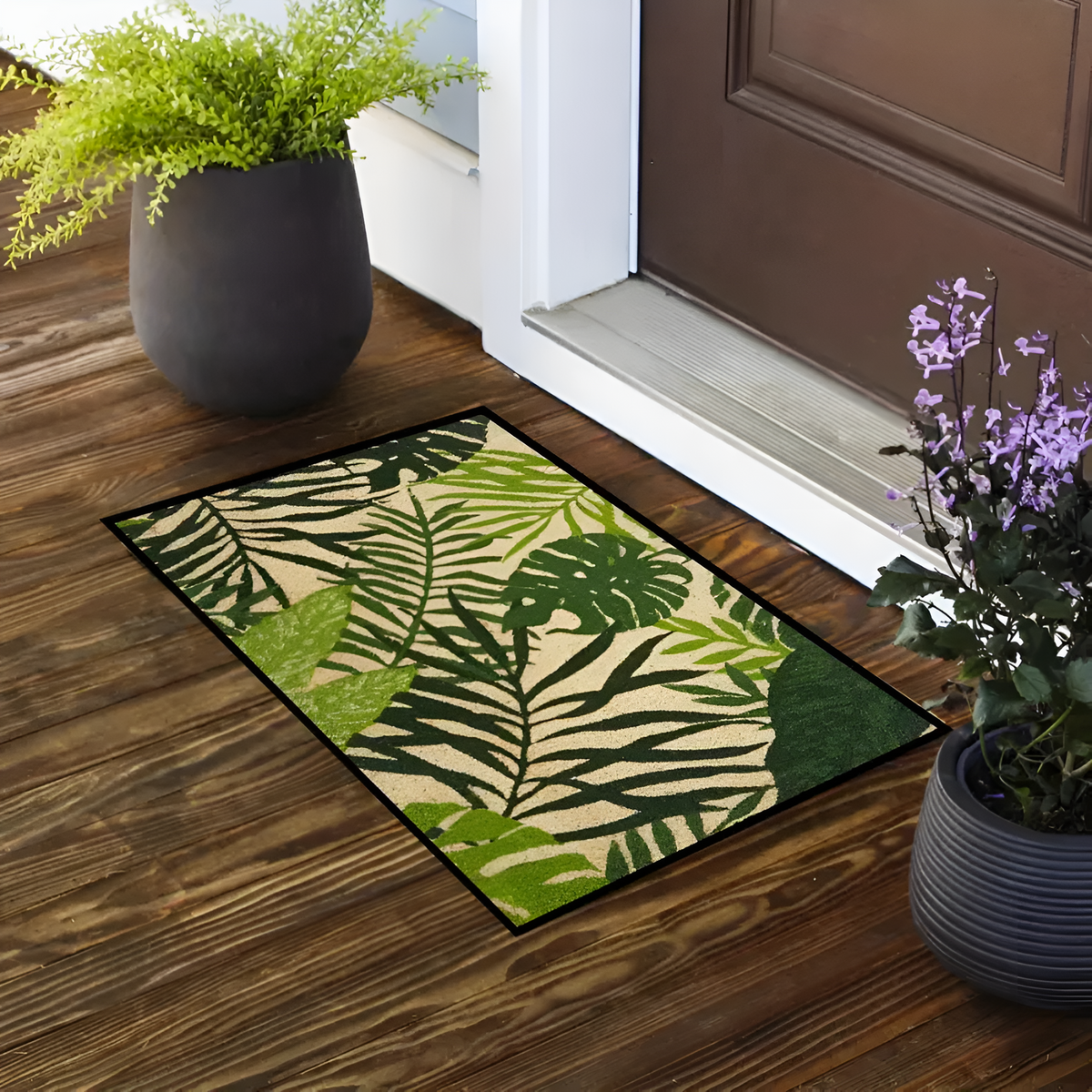 Monstera Non-Slip Door Mat — main product photo