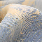 Flower Print Flax Throw — lifestyle shot