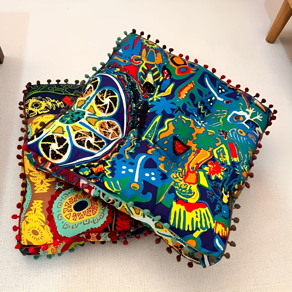 Boho Style Square Floor Cushion — main product photo