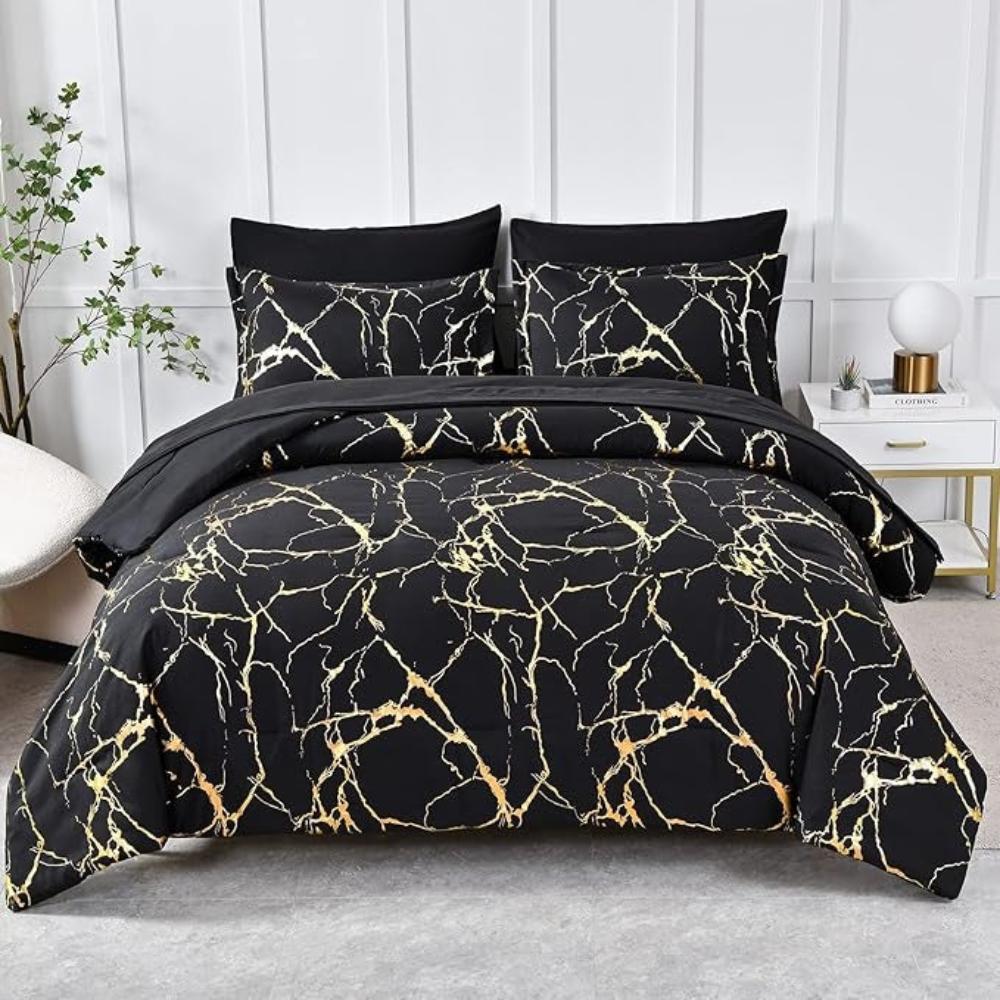 Lux Marble Premium Doona Cover Set — material texture close-up