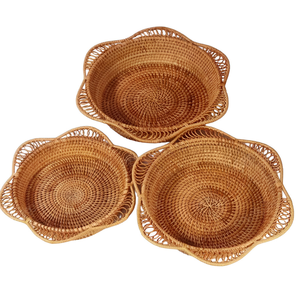 Handwoven Rattan Floral Basket — additional view