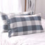 Azure Checkered Pillowcase