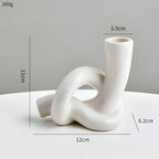 Knot Ceramic Candle Holder — alternate angle view