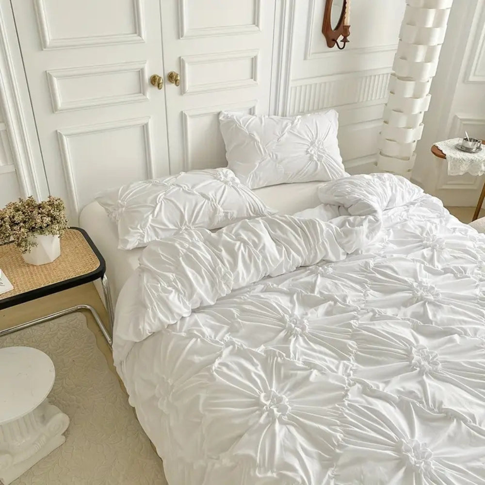 Ruffle Flower Quilt Cover Set — product close-up