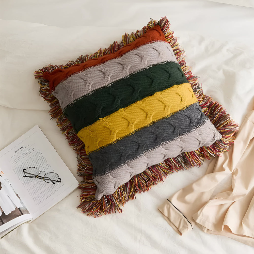 Colourful Radiance Knit Cushion — alternate angle view