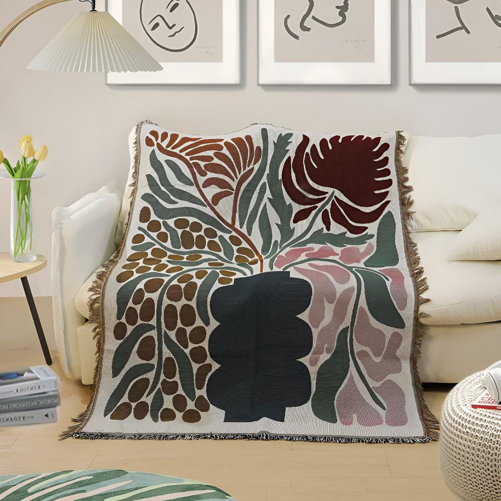 Floravase Woven Throw — lifestyle shot