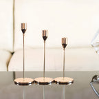 Sleek Metallic Candle Holders | 3 Pcs Set — additional view