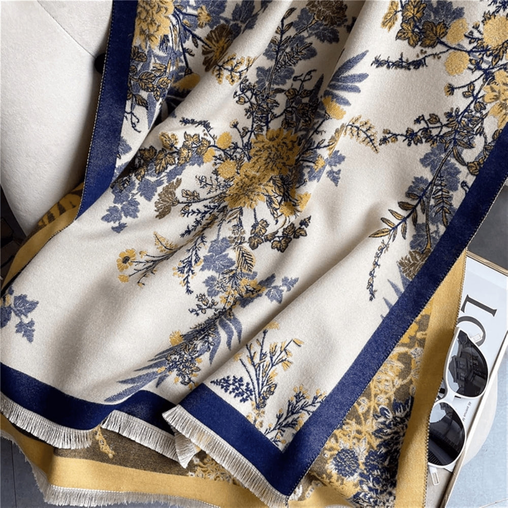 Nuvé Floral Soft Double Sided Scarf — product in use