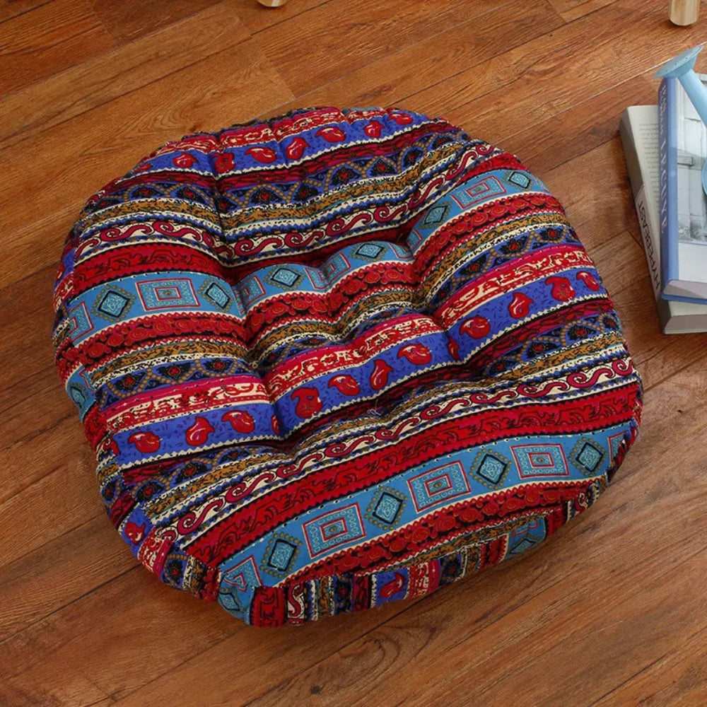 Round Boho Cushion Versatile Seating — alternate angle view