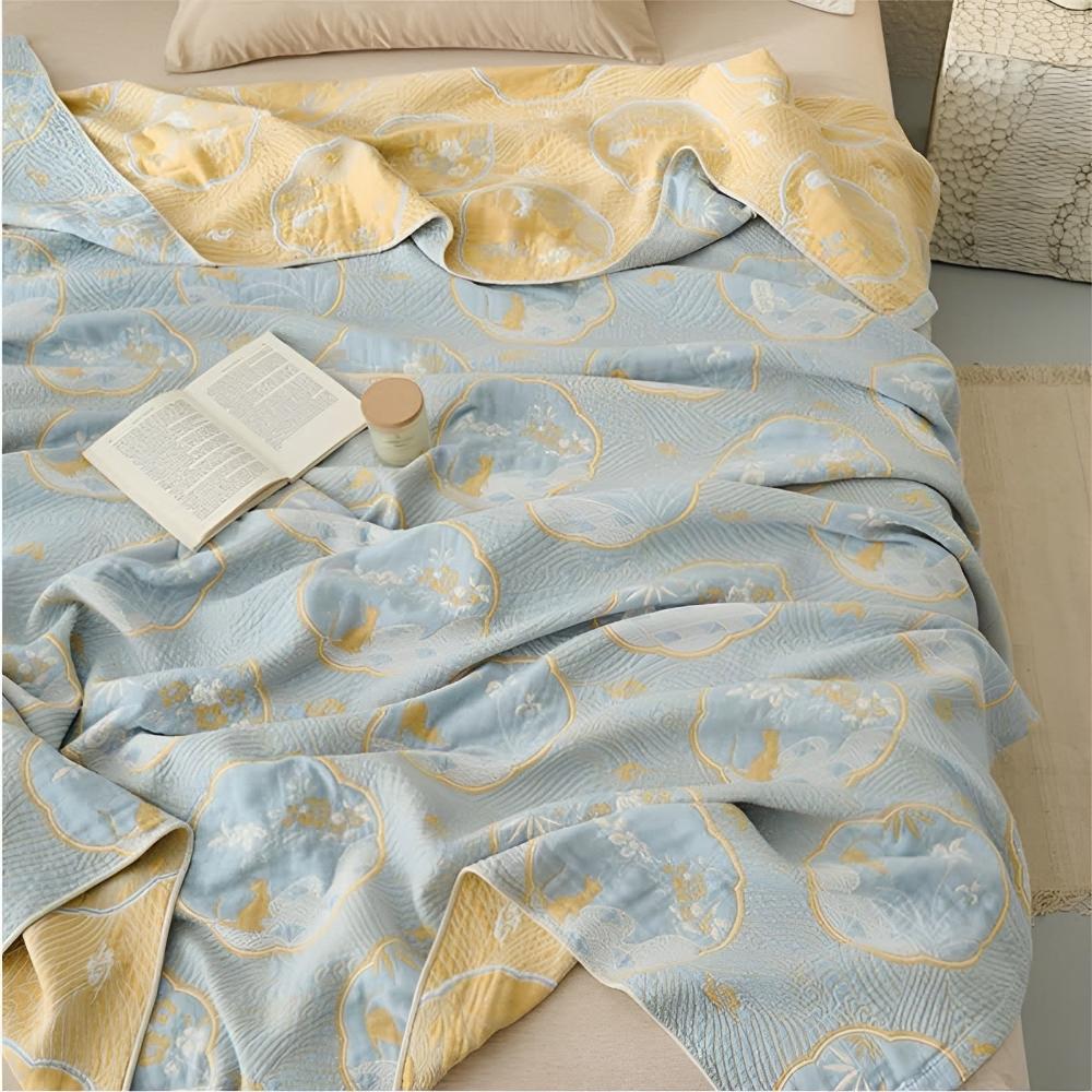 Reversible Coastal Dreams Blanket — lifestyle shot
