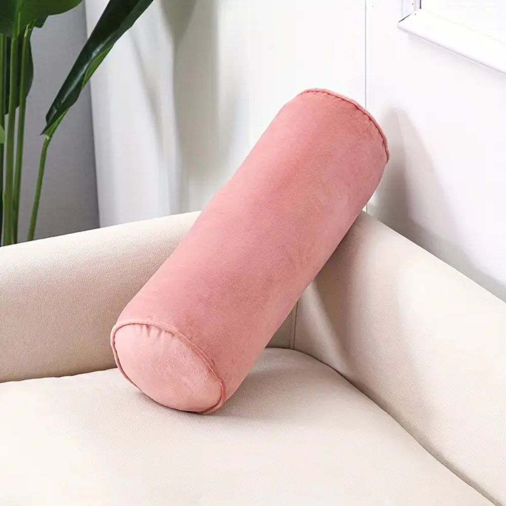Plush Velvet Bolster Cushion — product in use