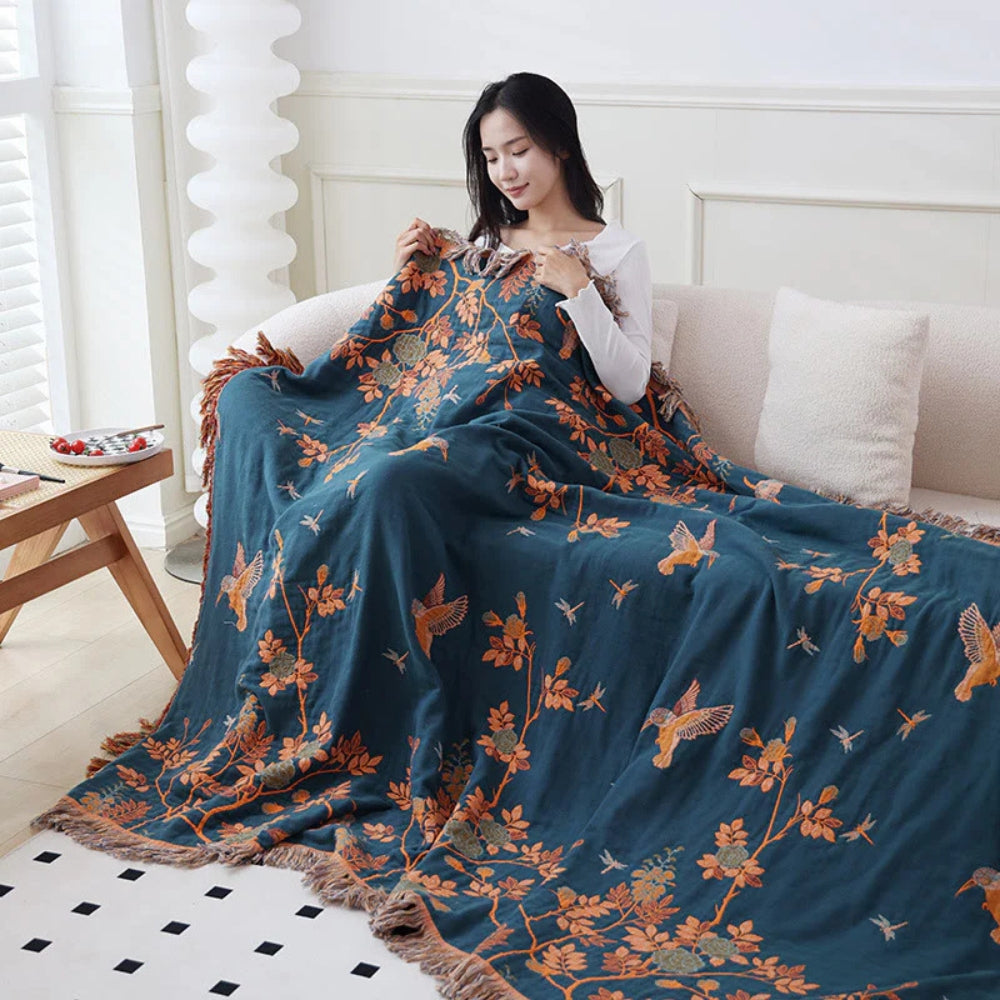 Ornate Multi-Layer Cotton Blanket — additional view