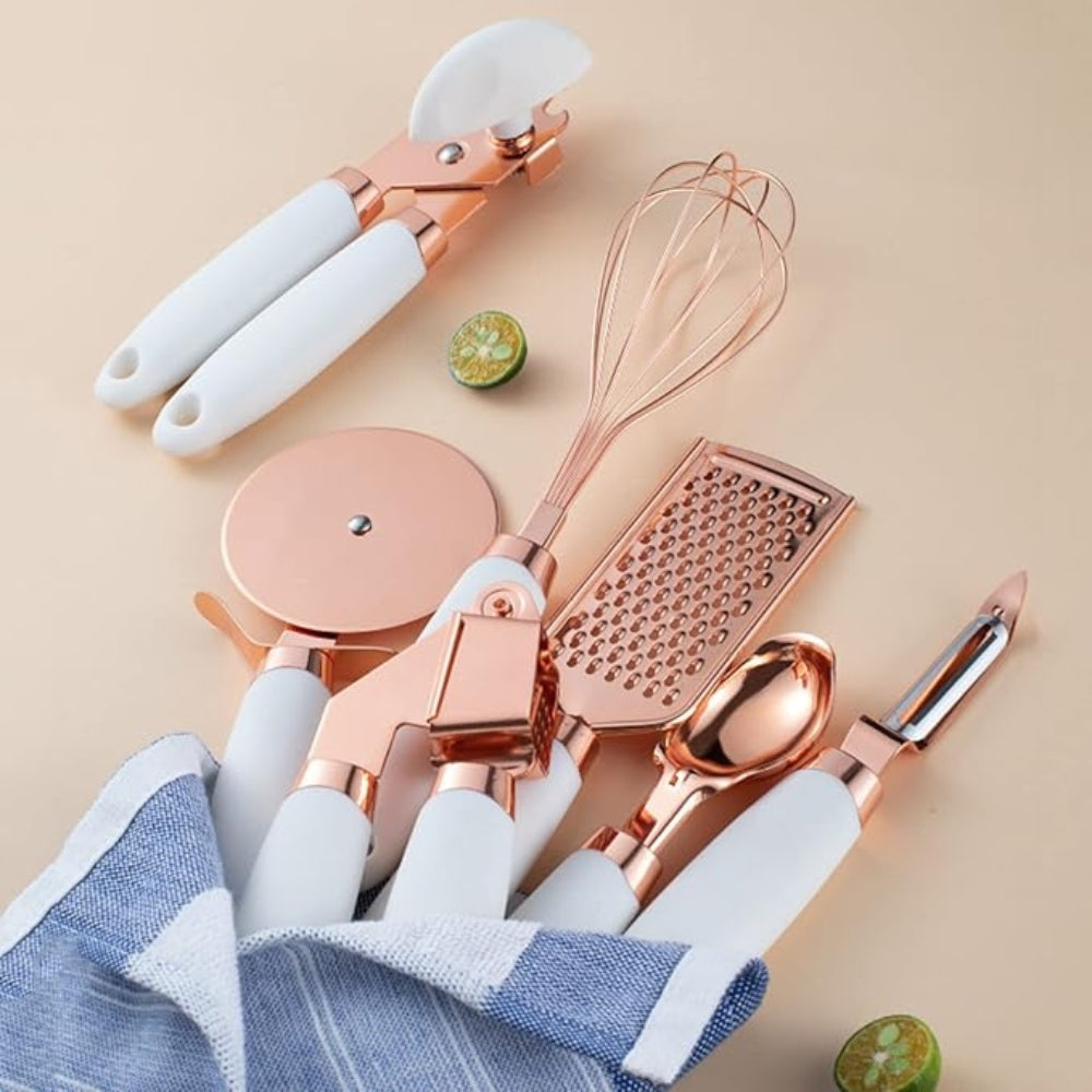 7-Piece Rose Gold Cooking Set — product close-up