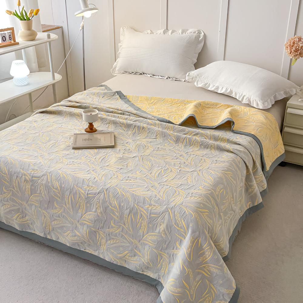Wheat Garden Reversible Cotton Throw — main product photo