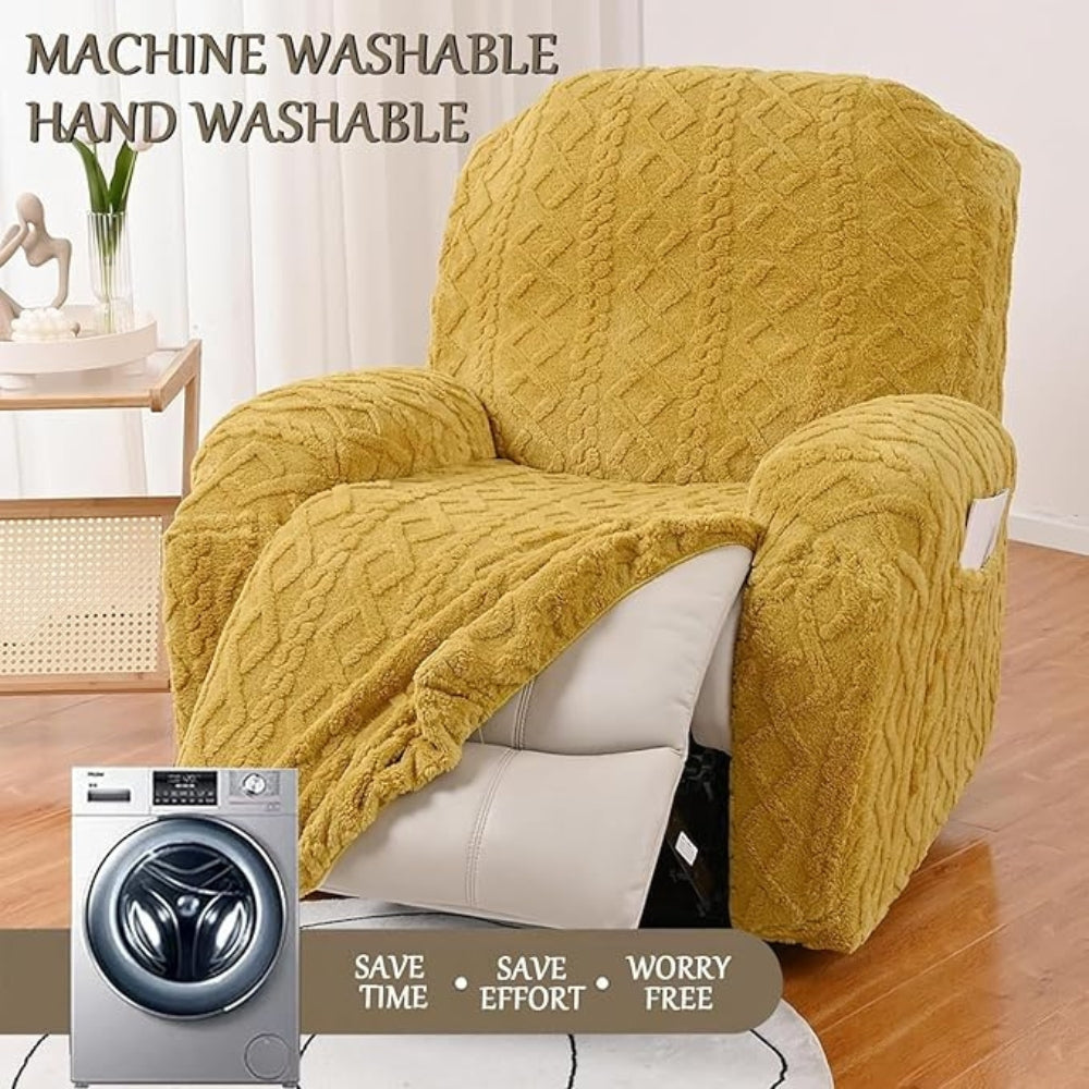 Jacquard Stretch Recliner Sofa Cover — additional view