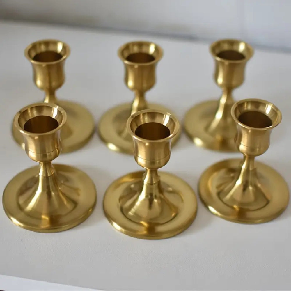 Shimmering Vintage Candle Holder | 2pc Set — lifestyle shot