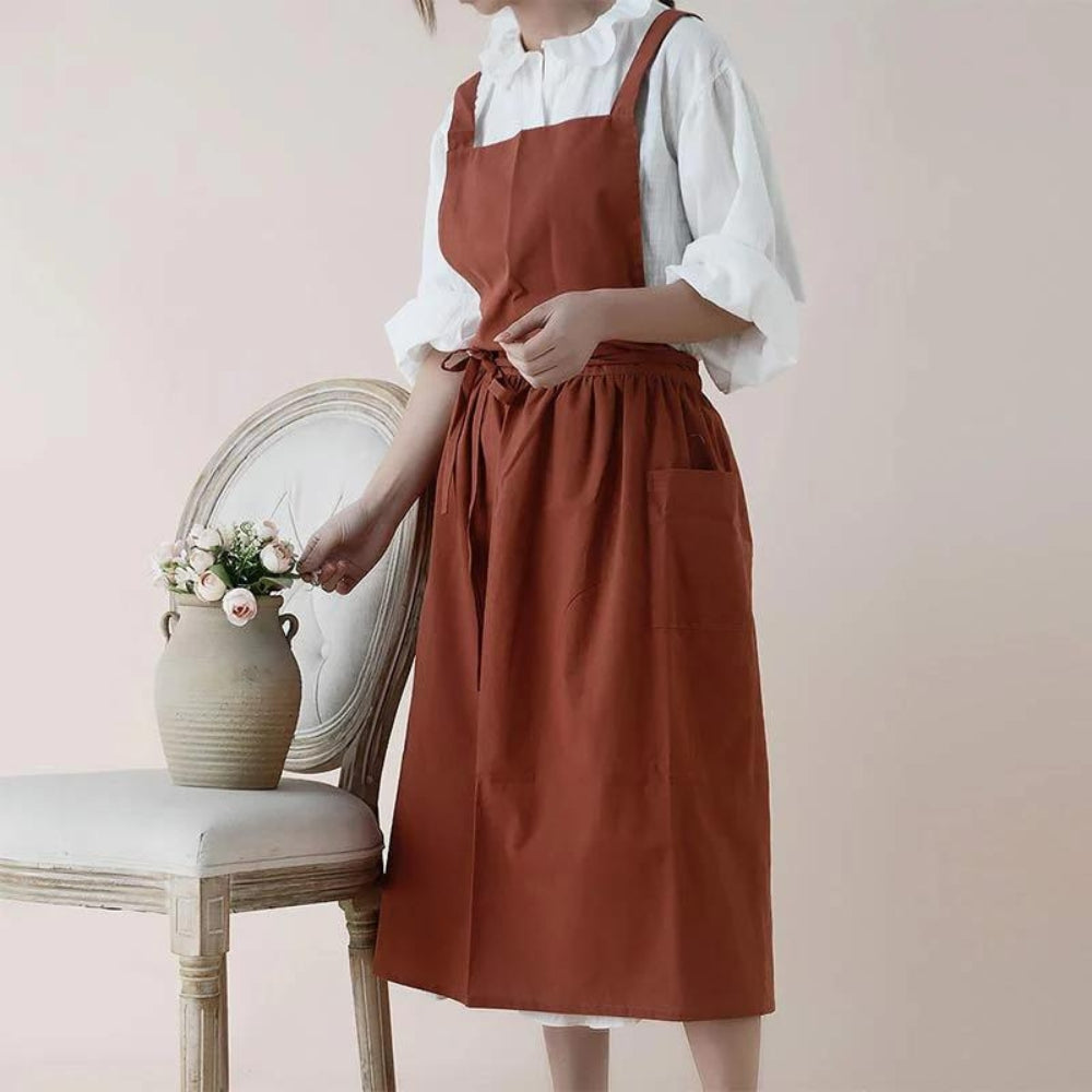 Multipurpose Cotton Apron With Pockets — alternate angle view