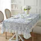 Delfina Blue Floral Lace Tablecloth — main product photo