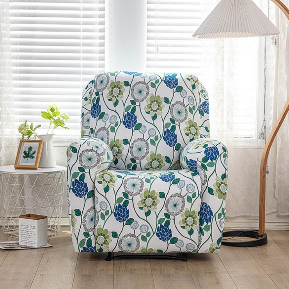 Floral Recliner Sofa Cover — main product photo
