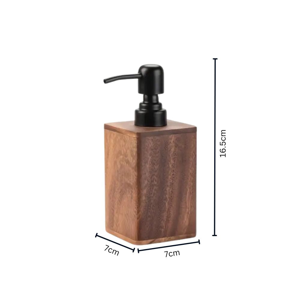 Walnut Aura Lotion & Soap Dispenser — alternate angle view