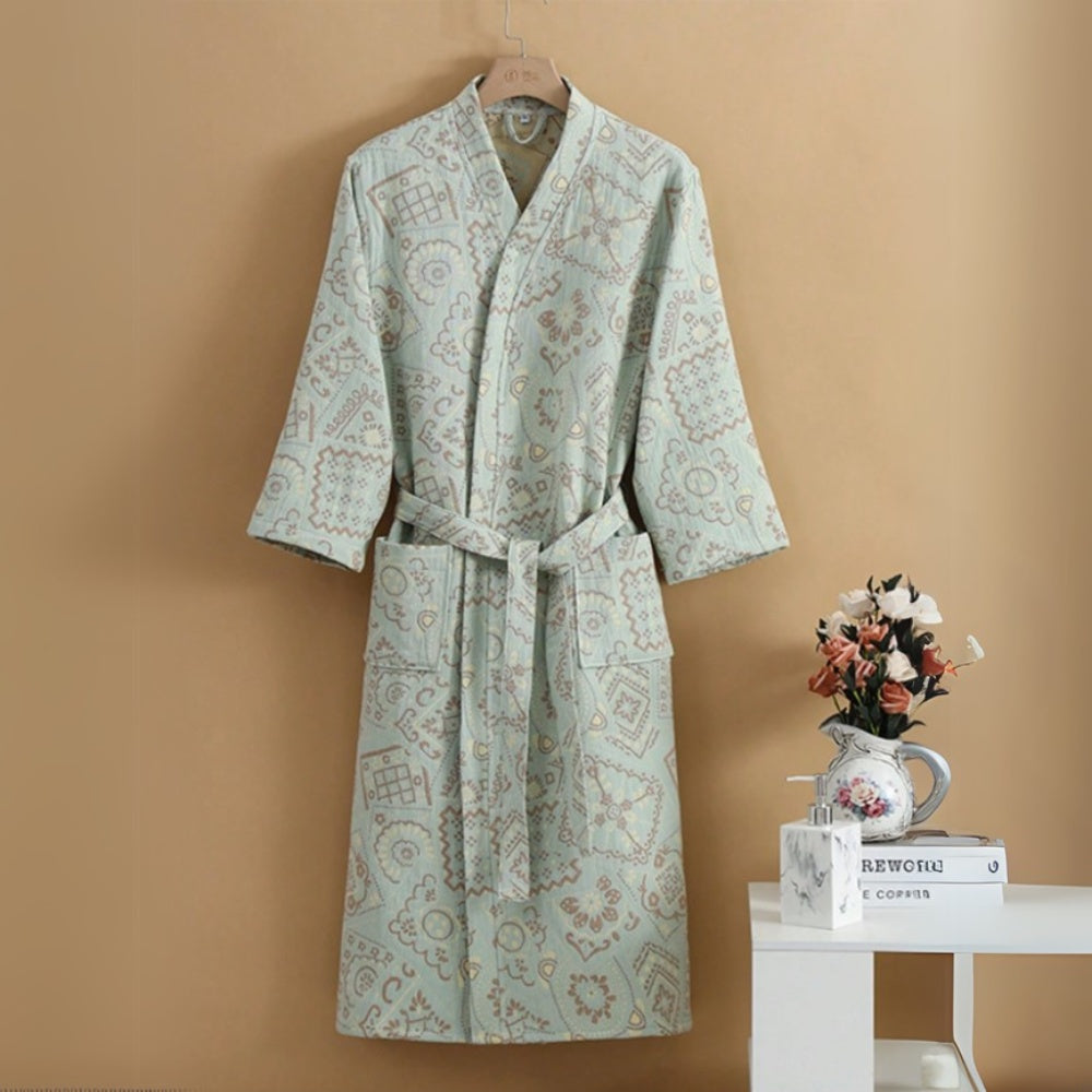 Plush Cotton Jacquard Bathrobe — main product photo