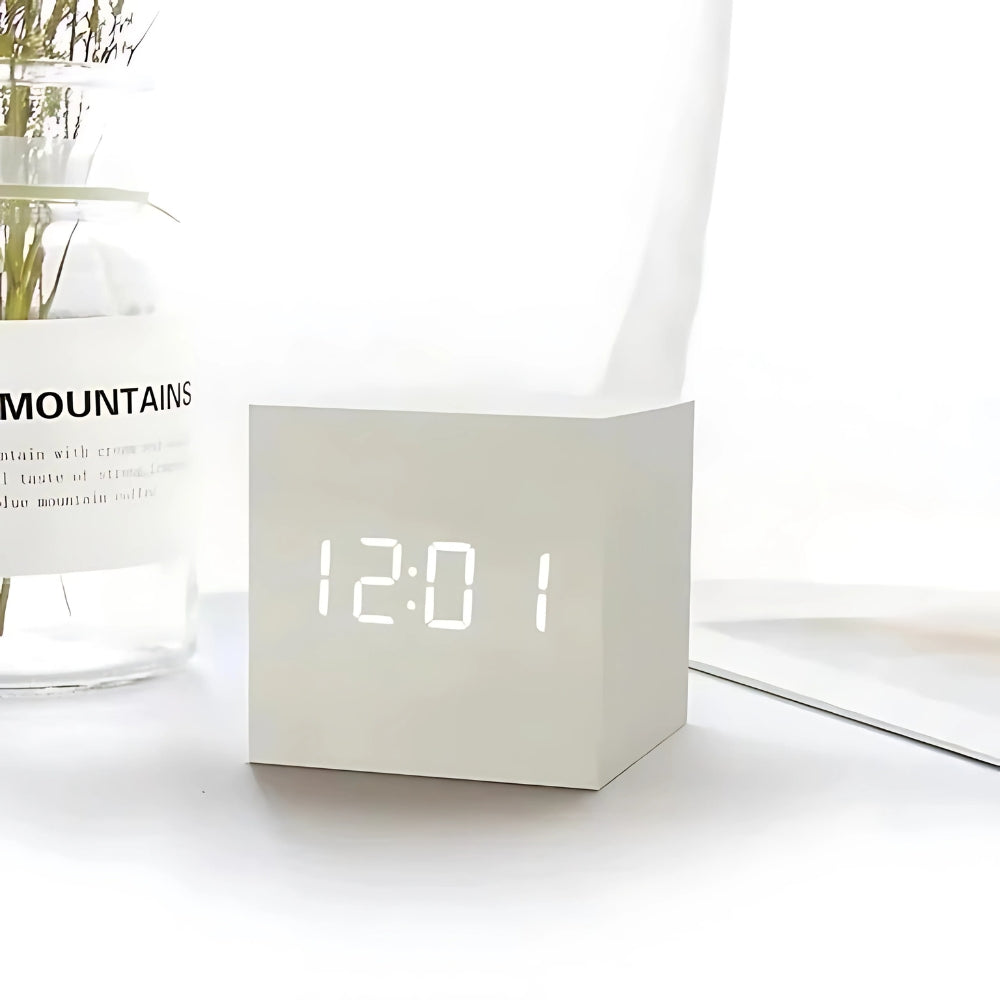 Modern Cube LED Alarm Clock — additional view