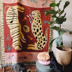 Leopard Woven Tassel Blanket — product detail view