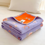 Bow-Knot and Rose Cotton Gauze Blanket — product close-up