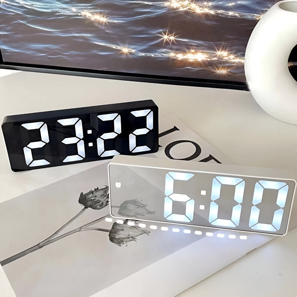 Digital LED Mirror Alarm Clock — product detail view