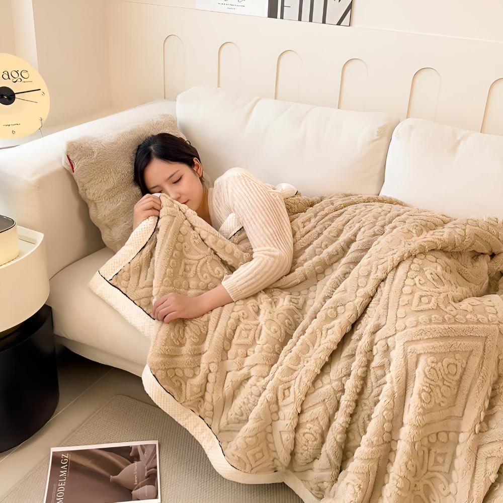 Velvet Mandala Sherpa Blanket — size and scale reference