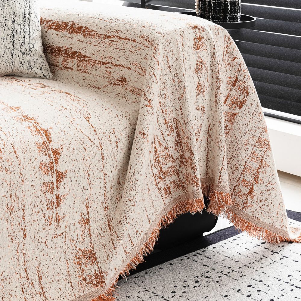 Almond Crest Sofa Cover — lifestyle shot