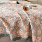 Retro Flower Summer Cotton Gauze Coverlet — alternate angle view