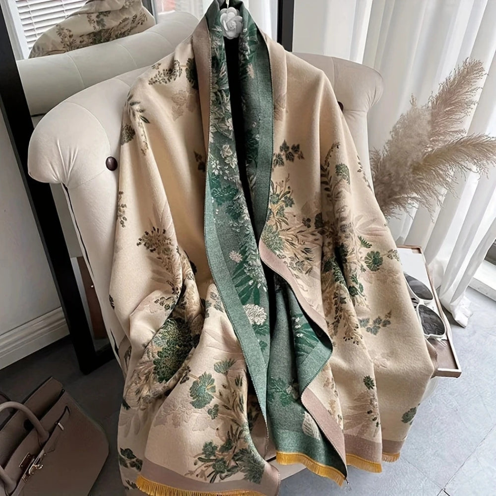 Nuvé Floral Soft Double Sided Scarf — product feature detail