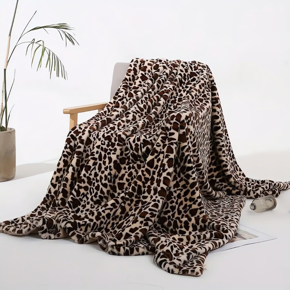 Wild Elegance Leopard Print Blanket — main product photo