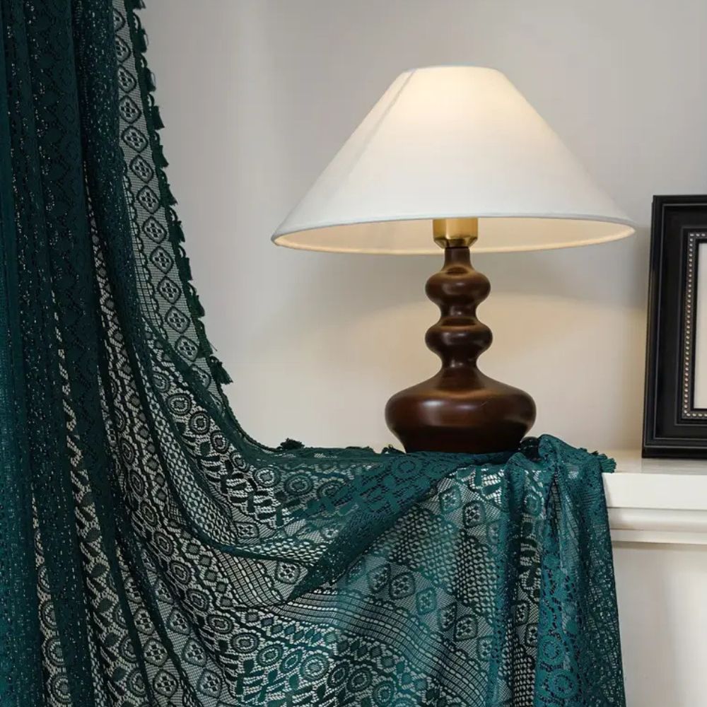 Luminé Crochet Tassel Curtain — product detail view