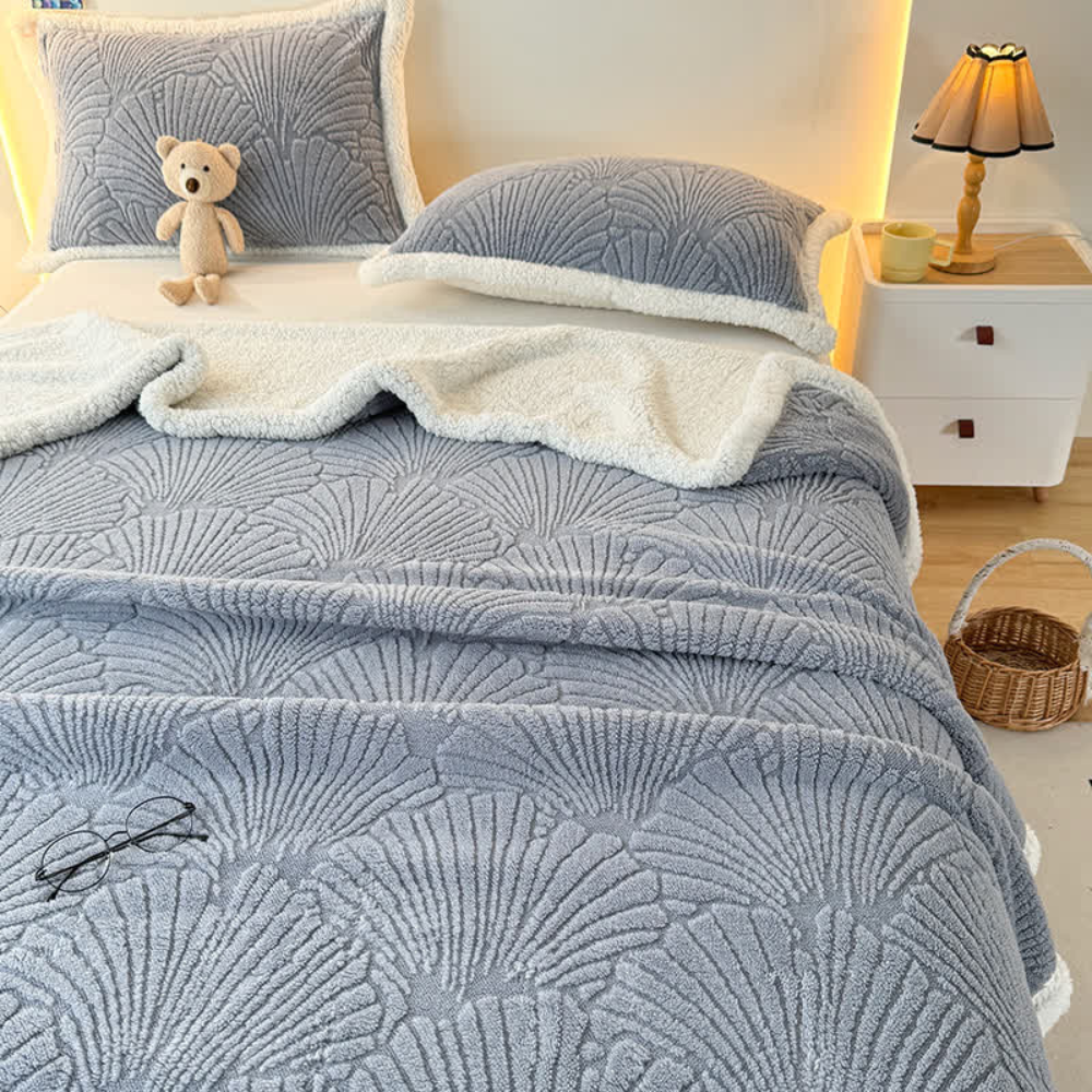 Fluffy Sherpa Shell Blanket — lifestyle shot