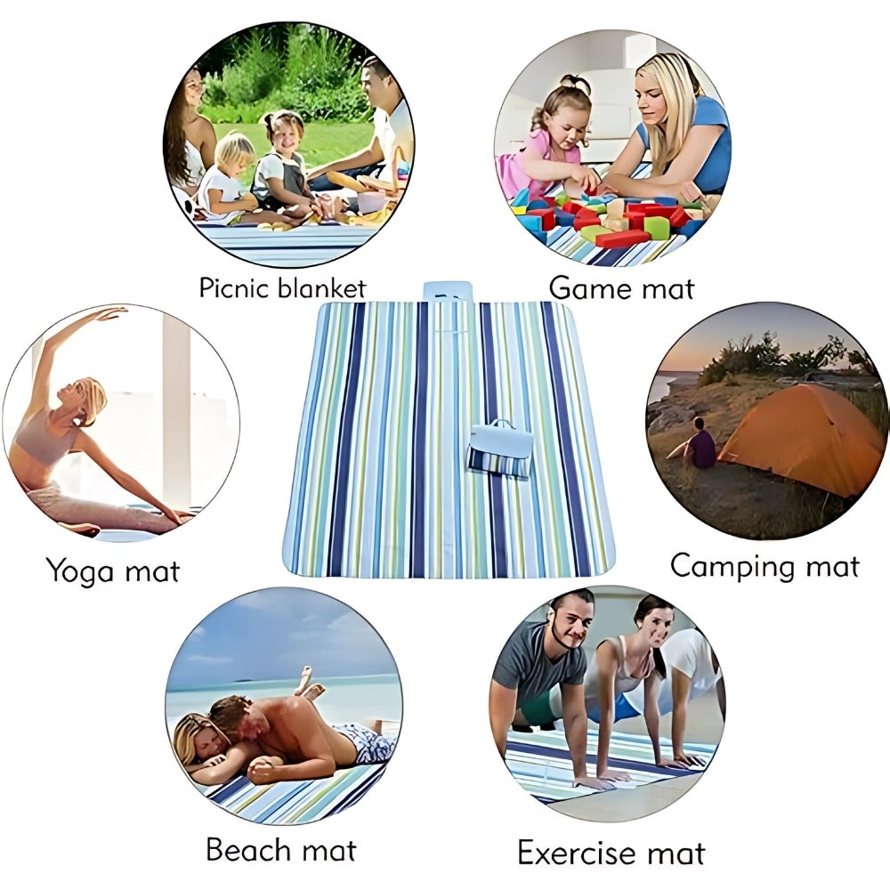 Sand Proof Large Foldable Picnic Mat — product detail view