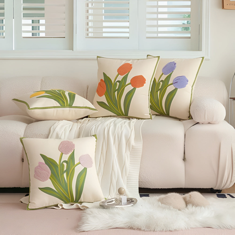 Blooming Tulip Cushion Cover — main product photo